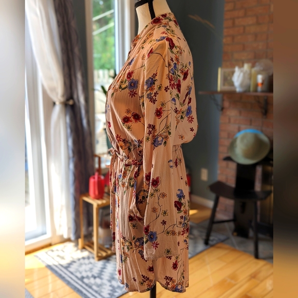 Joe Fresh Long Sleeve Floral Print Dress Size Small - Picture 3 of 8